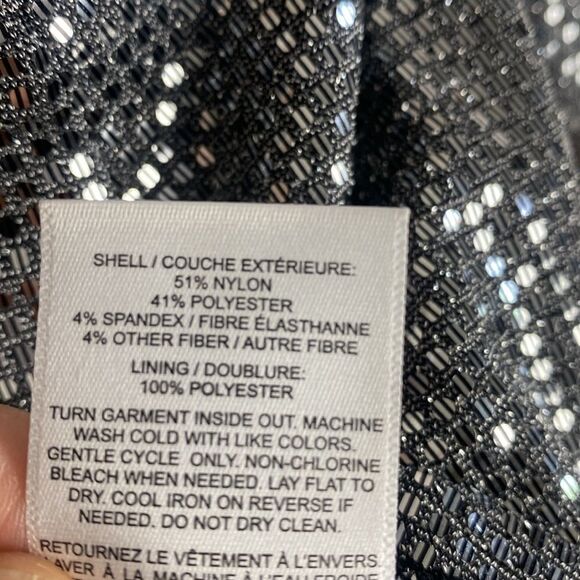 Express Silver Sequin Peplum Tank Small NWT 296 - Picture 9 of 9